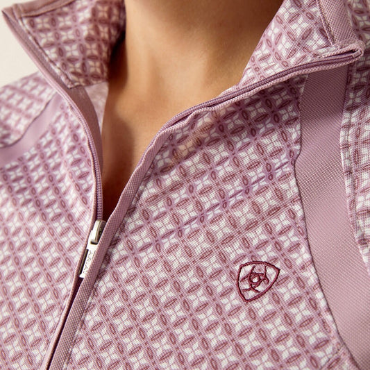 Ariat Ladies Sunstopper 3.0 1/4 Zip Shirt Lavender