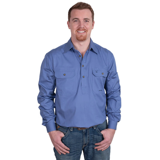 JCA Cameron Mens Workshirt Blue