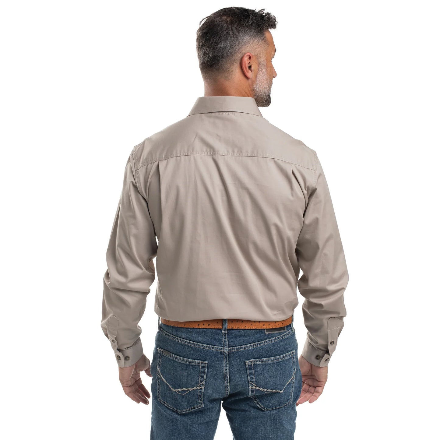 JCA Cameron Mens Workshirt Stone