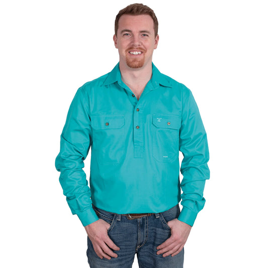 JCA Cameron Mens Workshirt Turquoise
