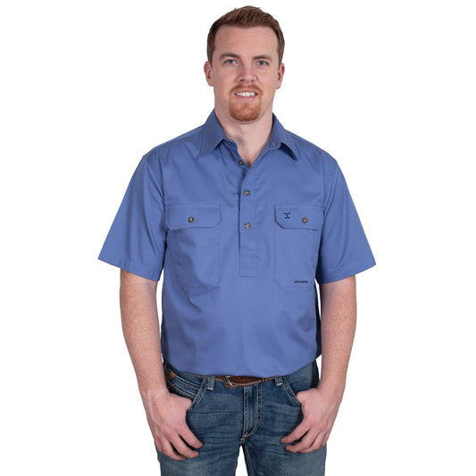 JCA Adam Mens Workshirt Blue