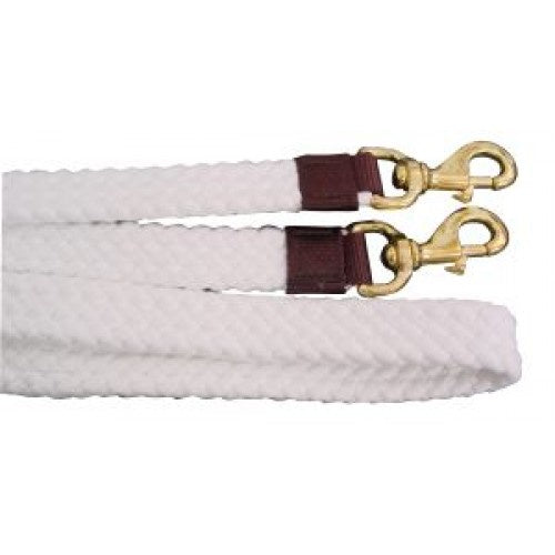 Flat Braided Reins with Brass Snaps