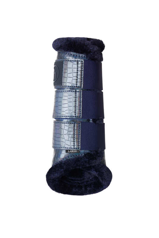 Horze Ice Water Holigram Brushing Boots Blue Depth