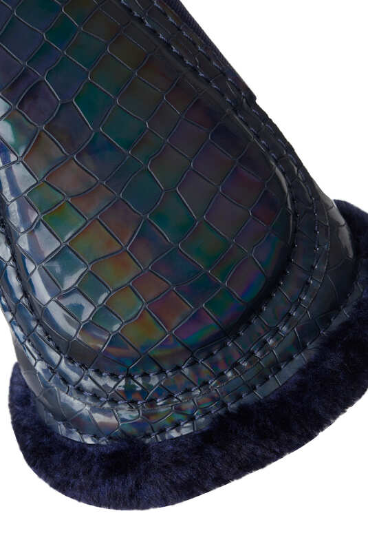 Horze Ice Water Holigram Brushing Boots Blue Depth