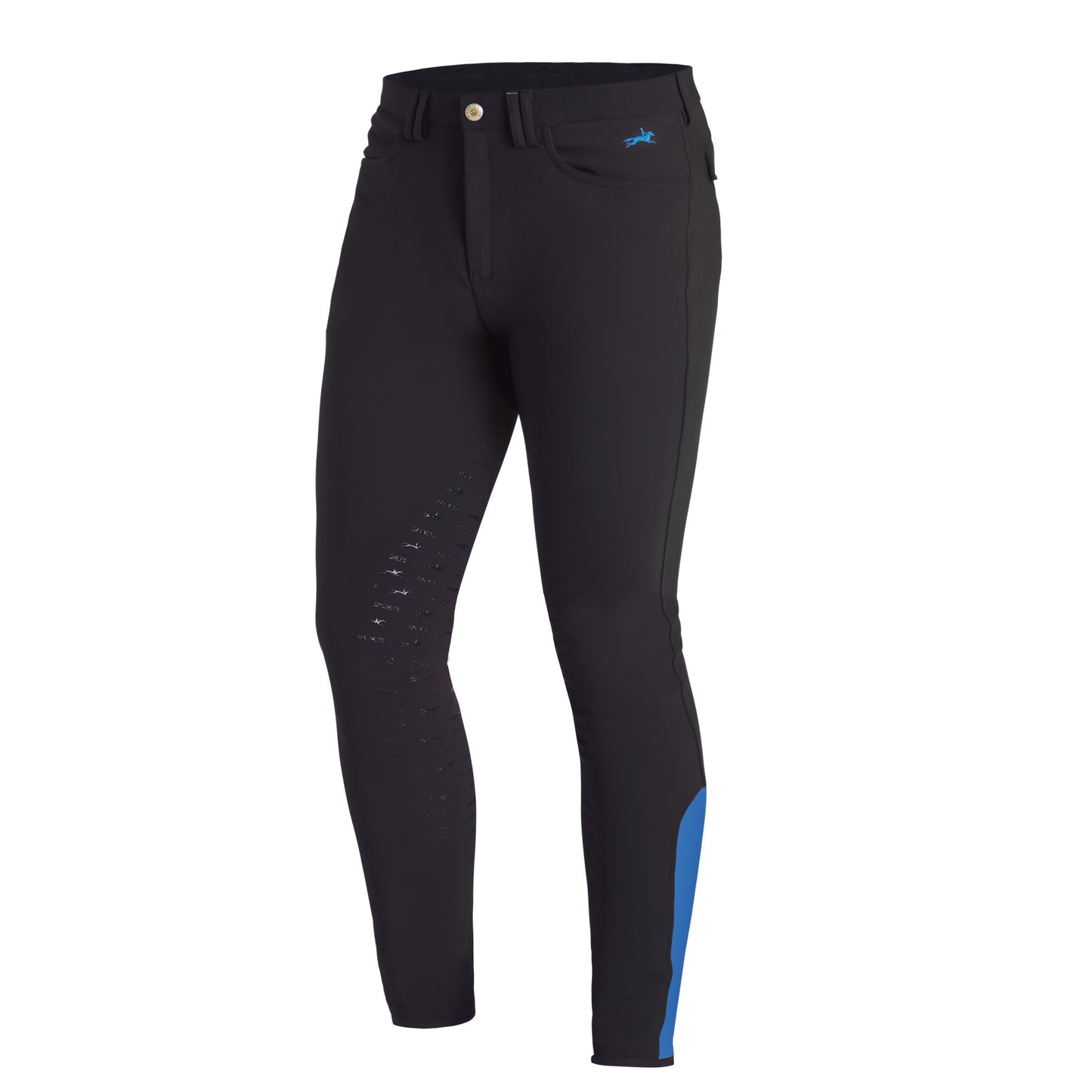 Schockemohle Hero Full Seat Silicone Mens Breeches Midnight Blue