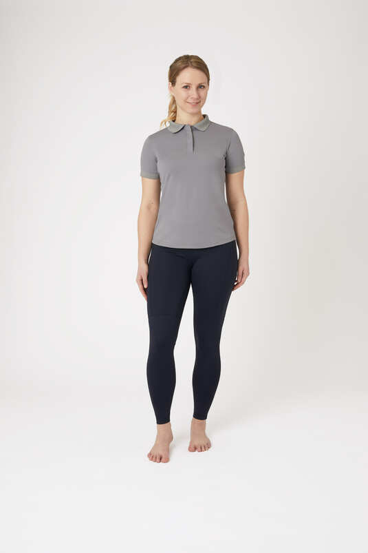Horze Minnie Ladies Polo Shirt UV Protection Titanium Grey