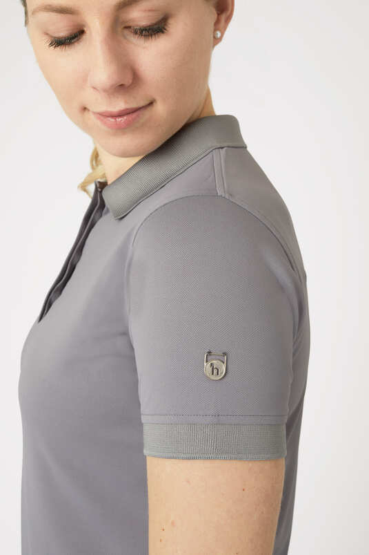 Horze Minnie Ladies Polo Shirt UV Protection Titanium Grey