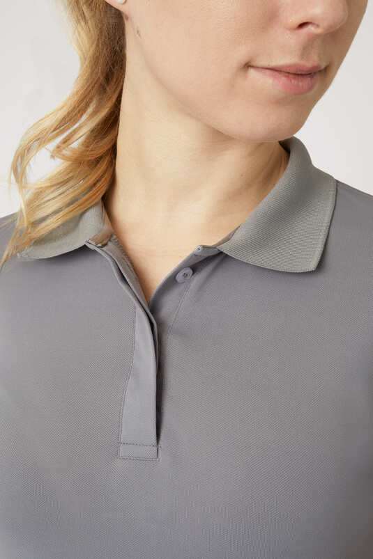 Horze Minnie Ladies Polo Shirt UV Protection Titanium Grey