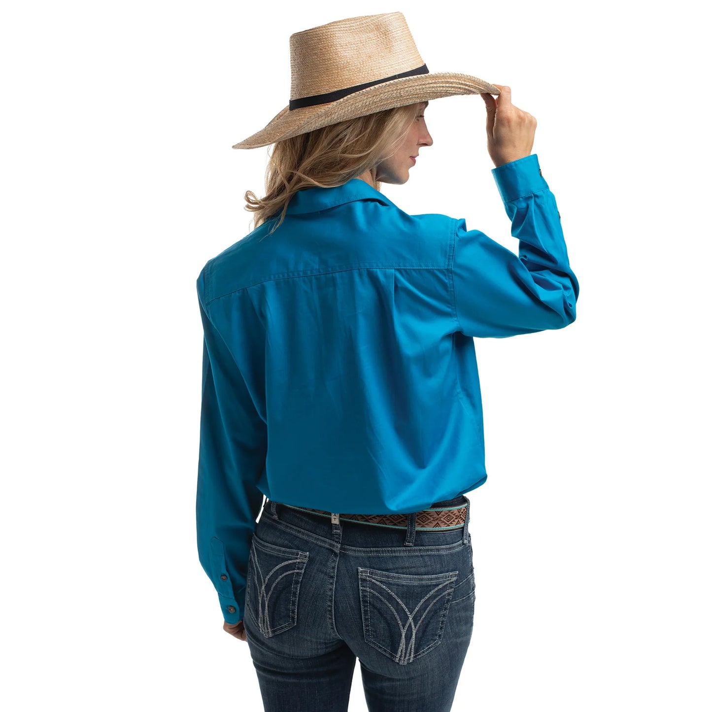 JCA Jahna Ladies Workshirt Blue Jewell