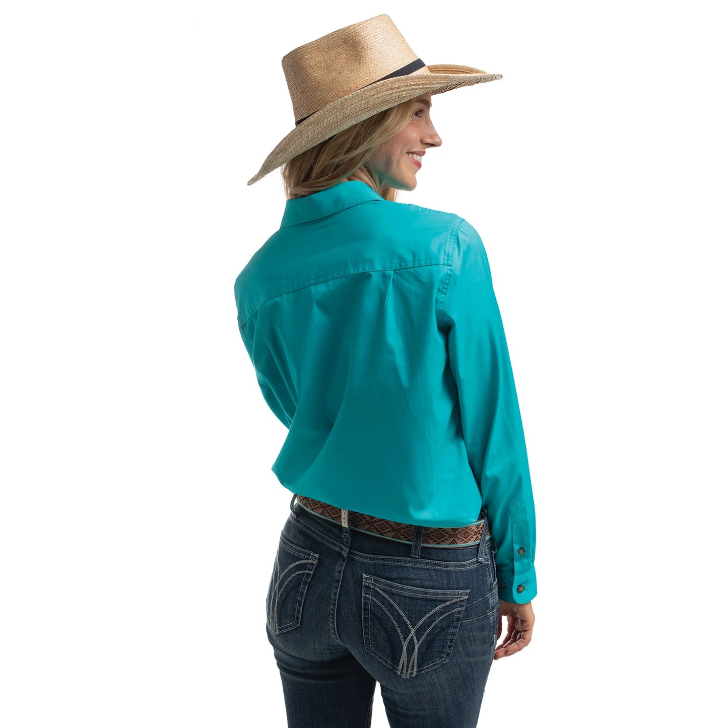 JCA Jahna Ladies Workshirt Turquoise