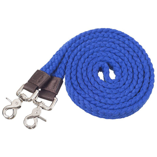 Tough 1 Pro Flat Cotton Roping Reins Royal
