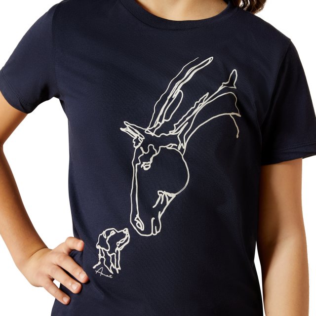 Ariat Girls Hay Girl SS Tee Navy