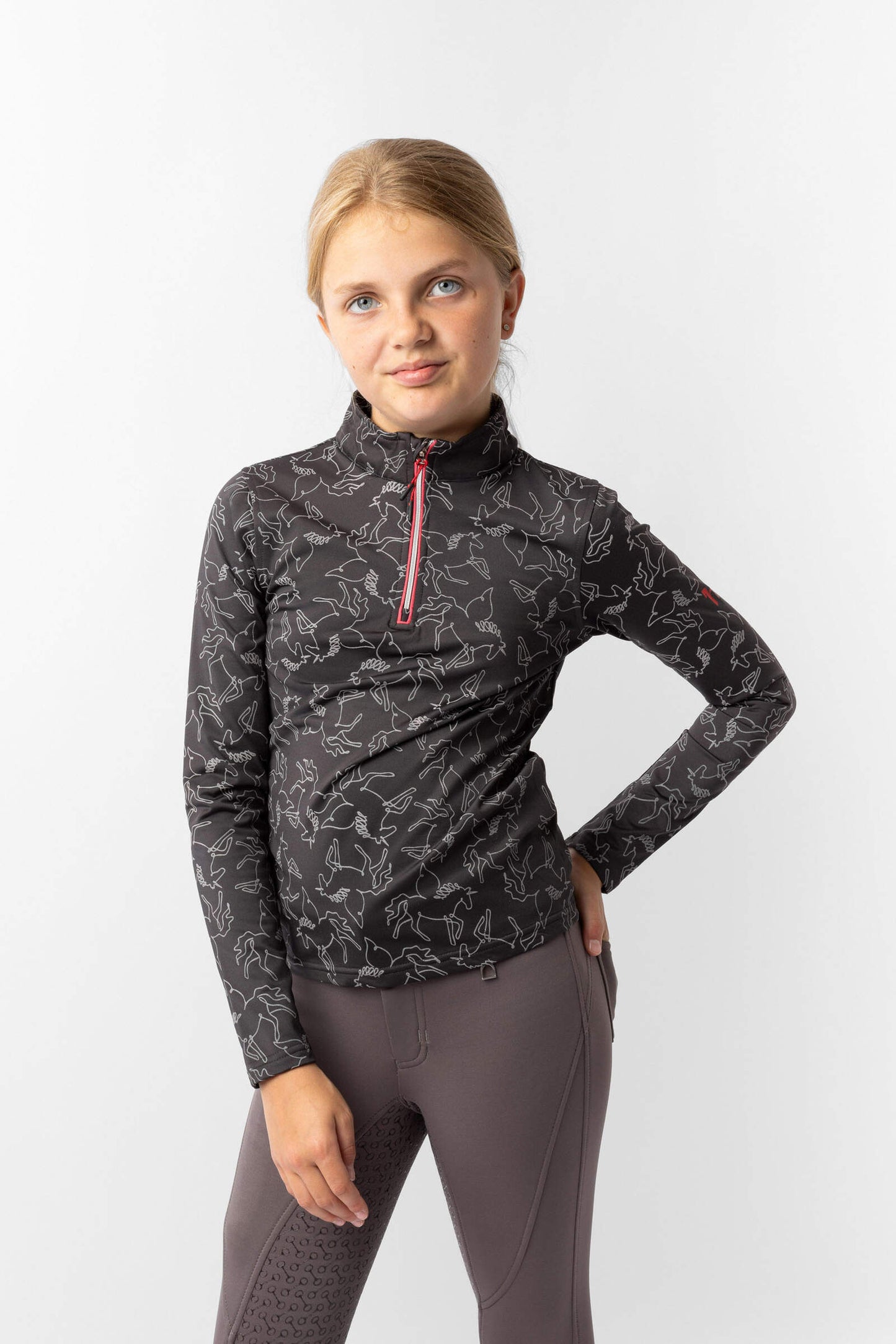 Horze Pegasus JR Training Shirt Caviar Black