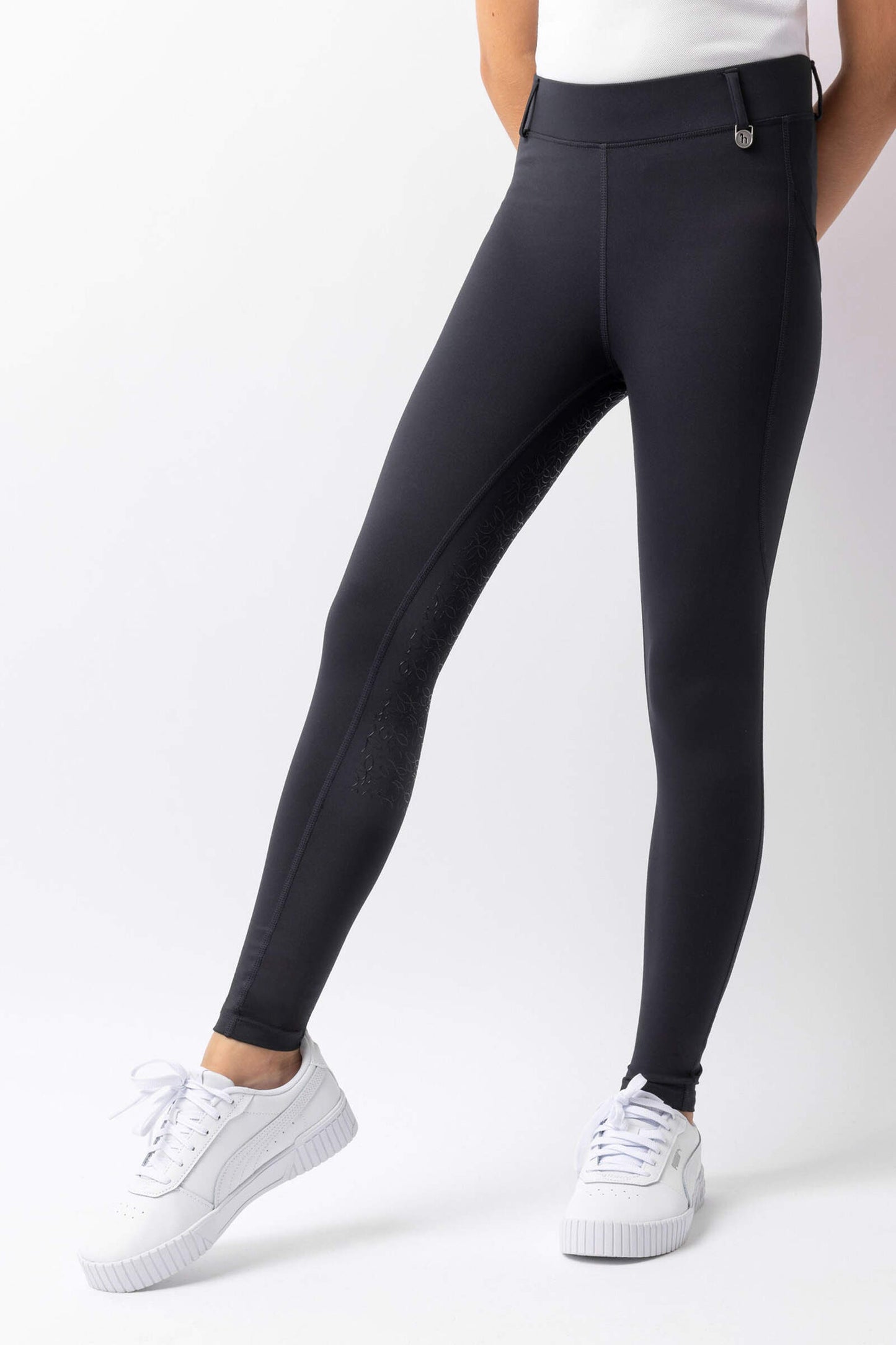 Horze Dea Jr Riding Tights Navy Blue