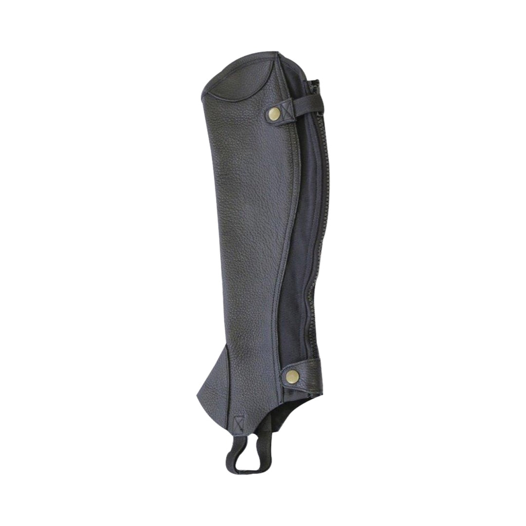 Showcraft Grained Leather Gaiters Black