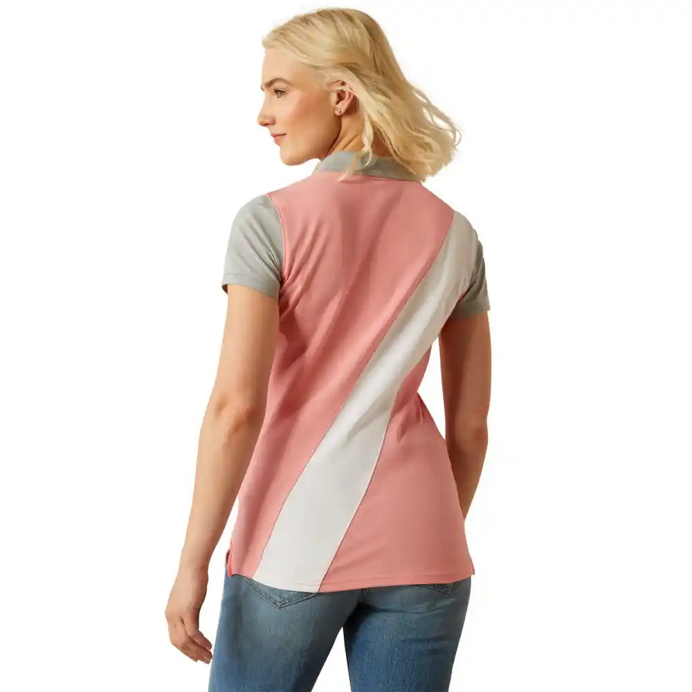 Ariat Ladies Taryn Polo Flamingo Pink & Coral
