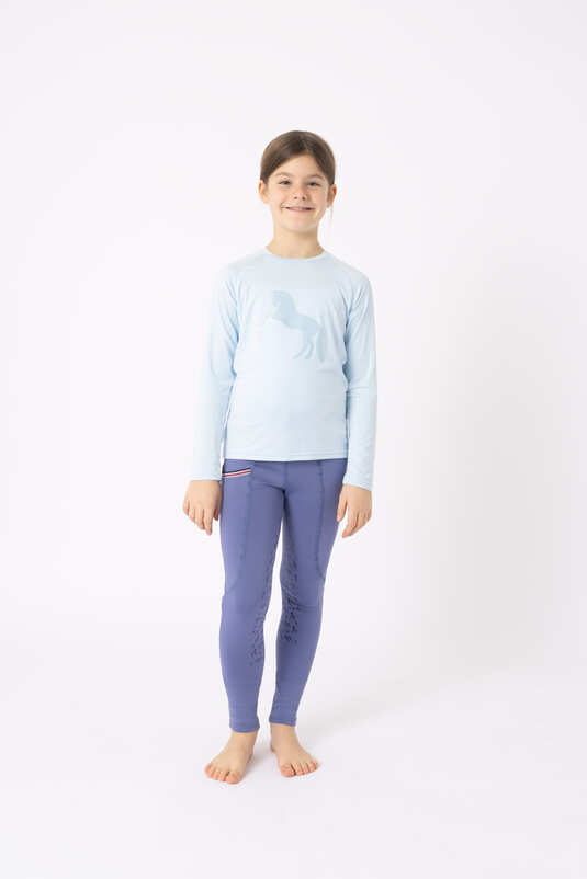 Horze Flora JR Functional Longsleeve Shirt Ice Blue Water