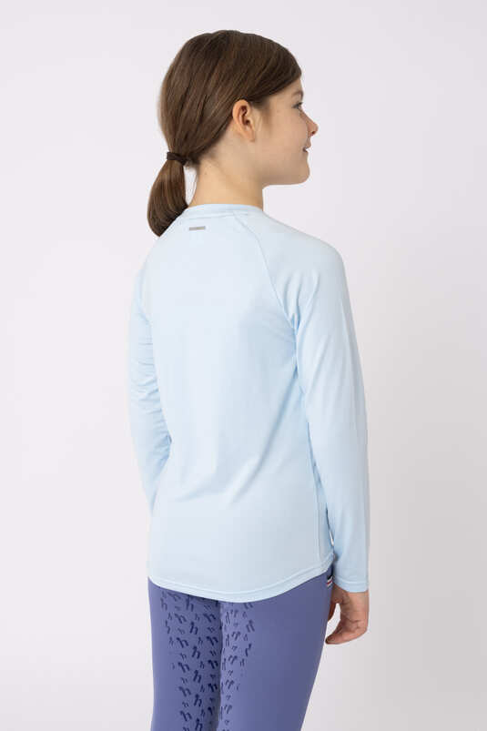 Horze Flora JR Functional Longsleeve Shirt Ice Blue Water