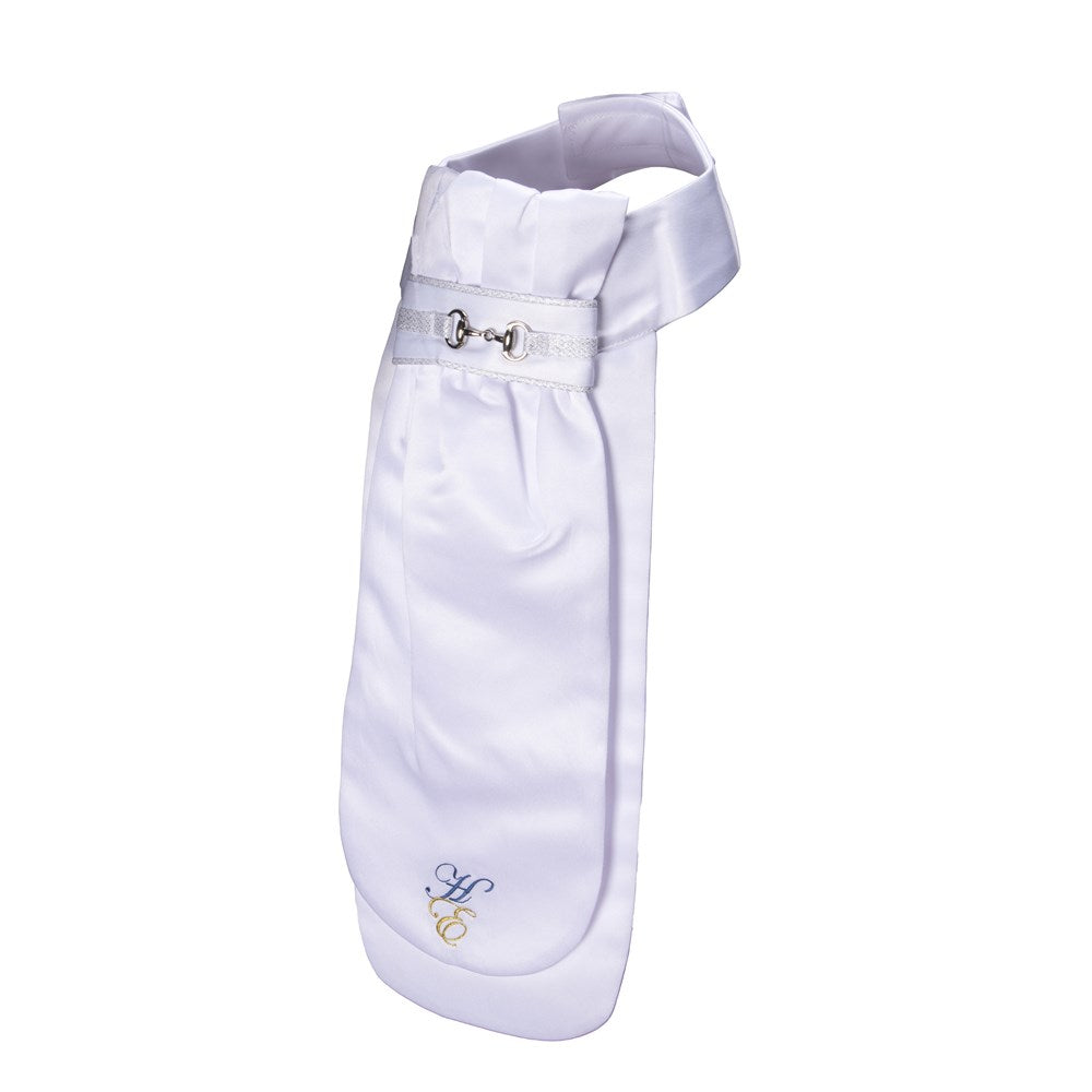Huntington Stock Tie Snaffle Bit White