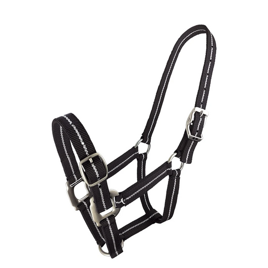 Halter Metallic Braid Black