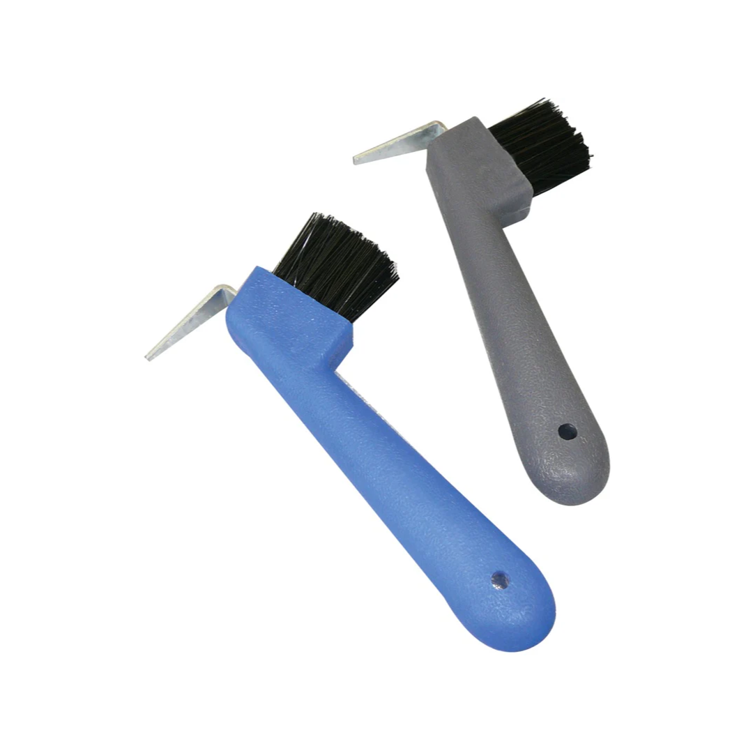 Hoof Pick with Brush- Metal
