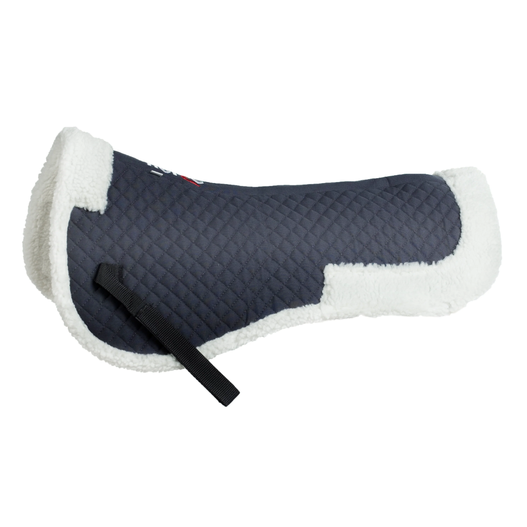 Horze Imitation Faux Fur Pad Grey & White
