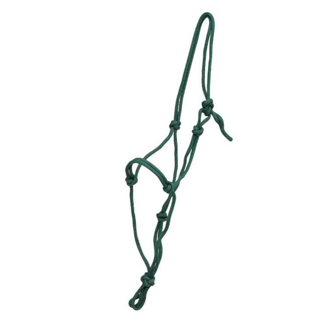 Knotted Rope Economy Halter Green