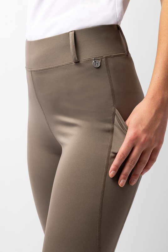 Horze Dea Full Grip Ladies Riding Tights Morel Brown