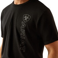 Ariat Mens Vertical Logo SS Tee Black