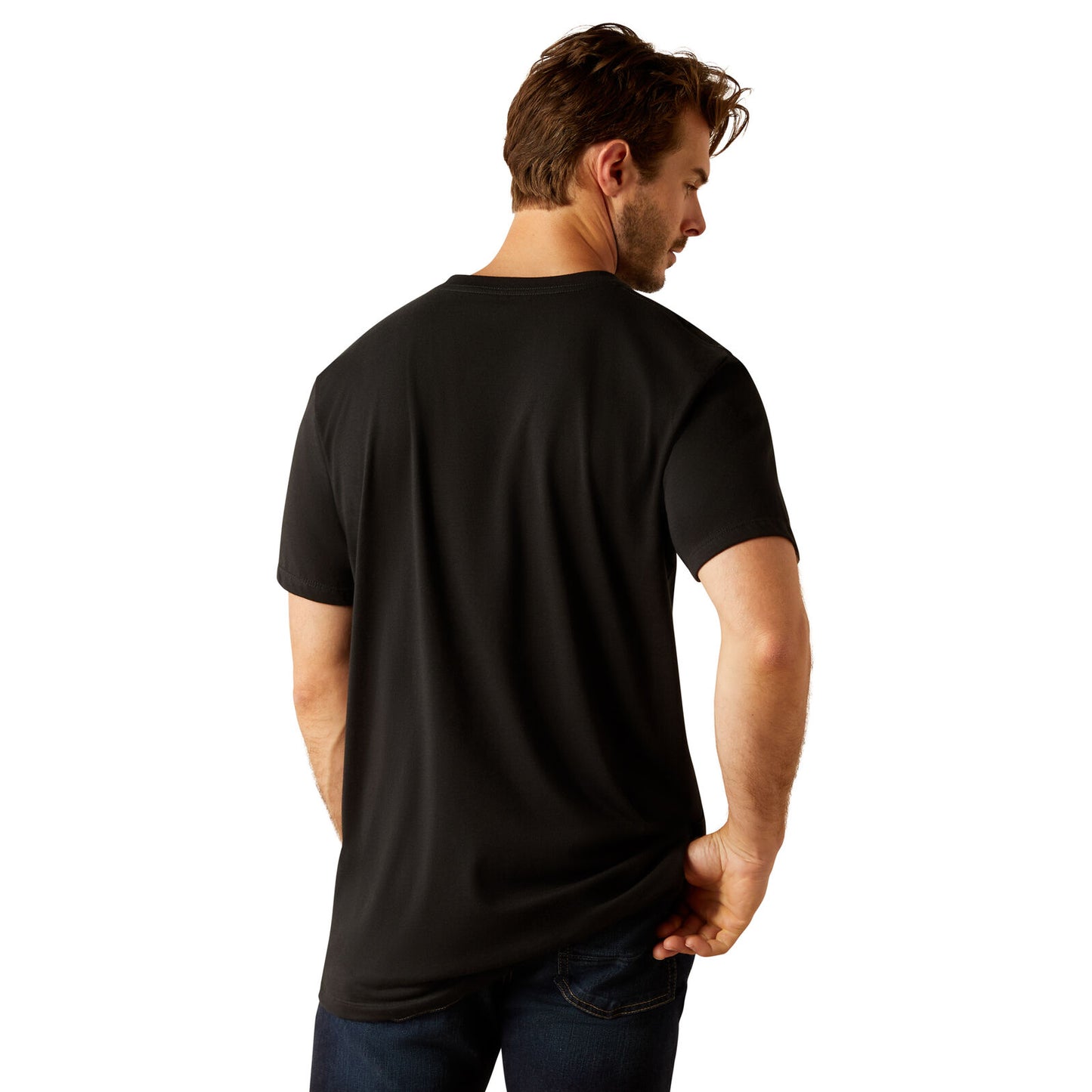 Ariat Mens Vertical Logo SS Tee Black