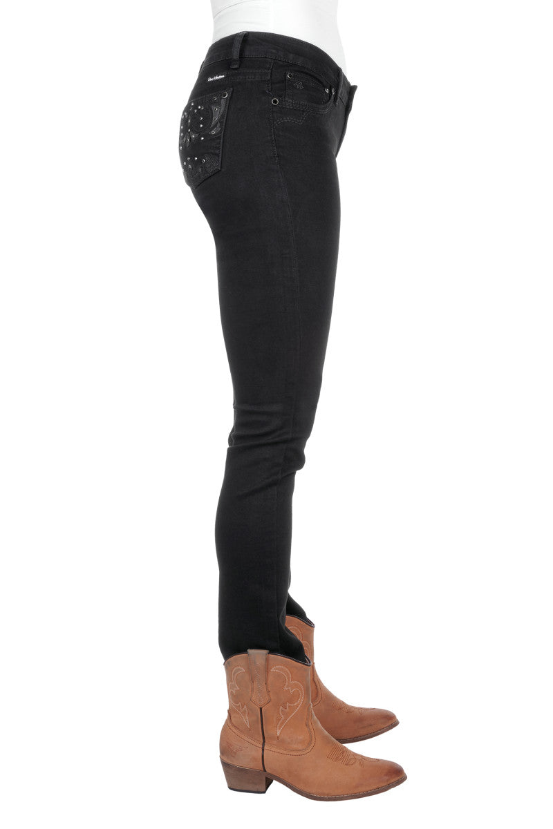 Pure Western Joan Skinny Ladies Jeans Ebony