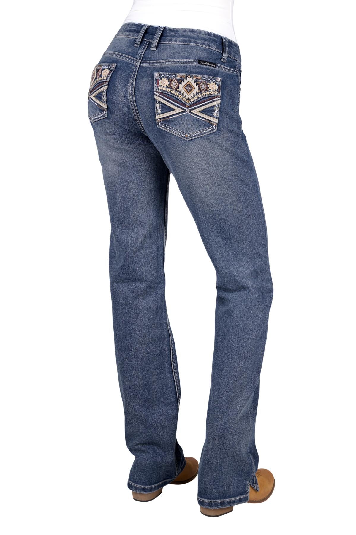 Pure Western Rue Ladies Straight Leg Jean Moonshine