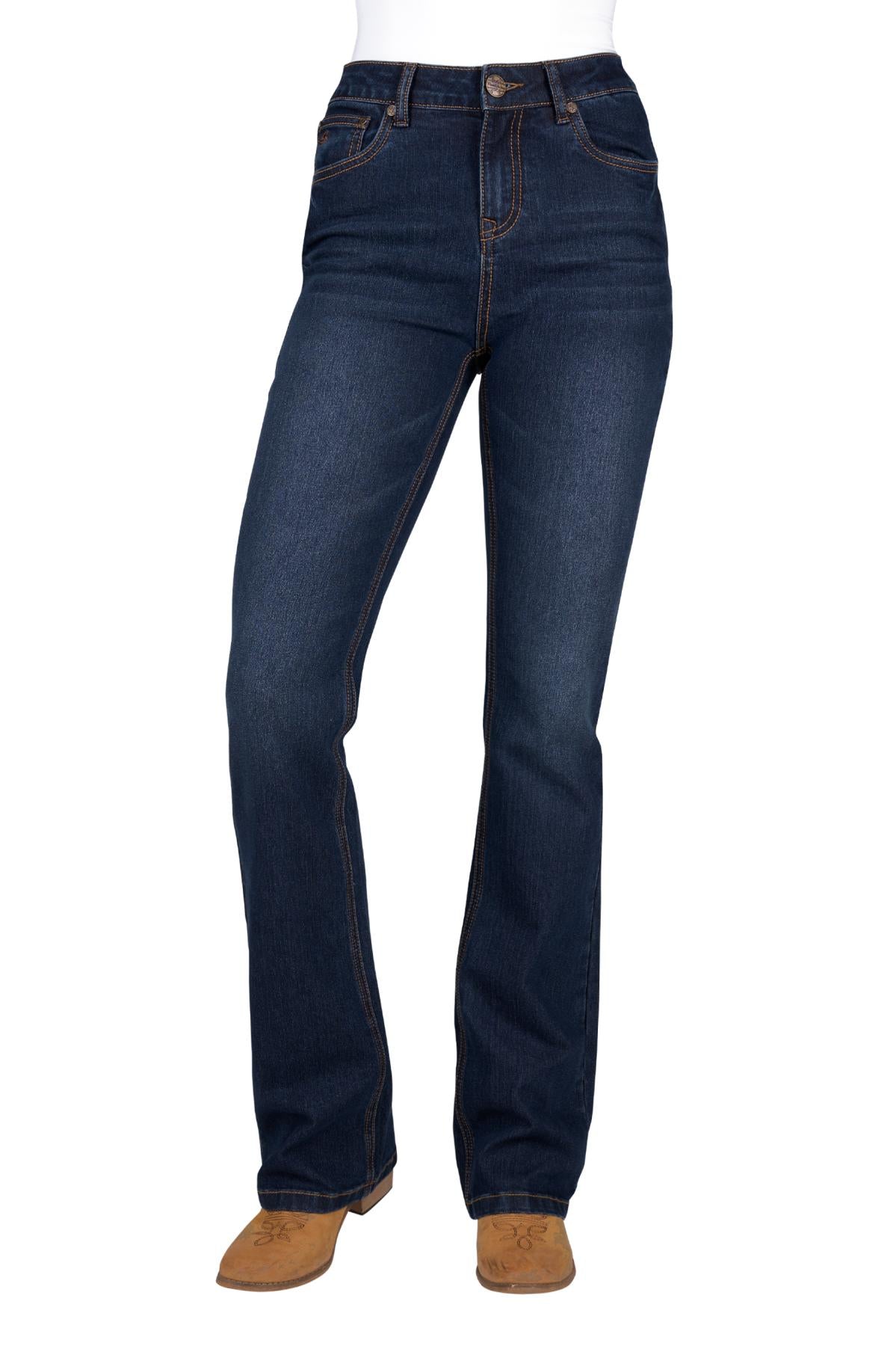 Pure Western Sam High Waist Boot Cut Ladies Jean Midnight