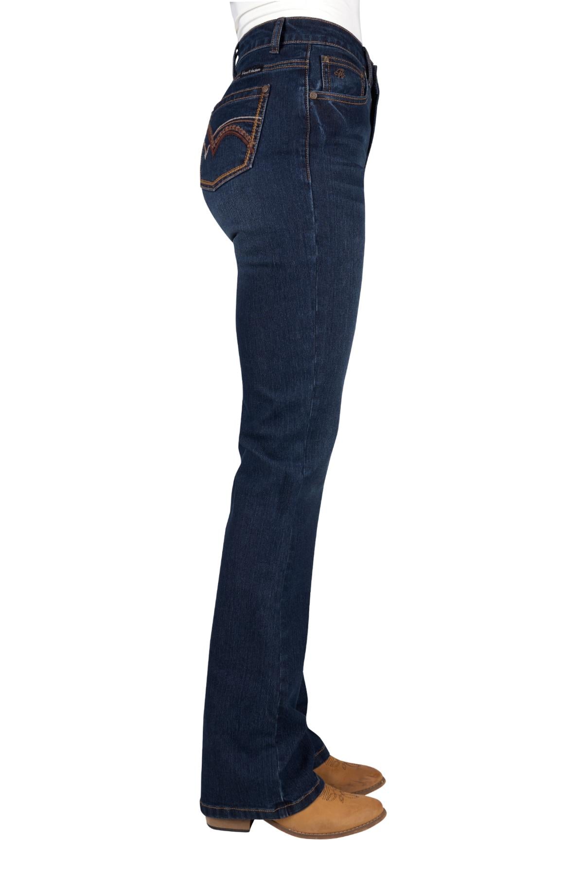 Pure Western Sam High Waist Boot Cut Ladies Jean Midnight