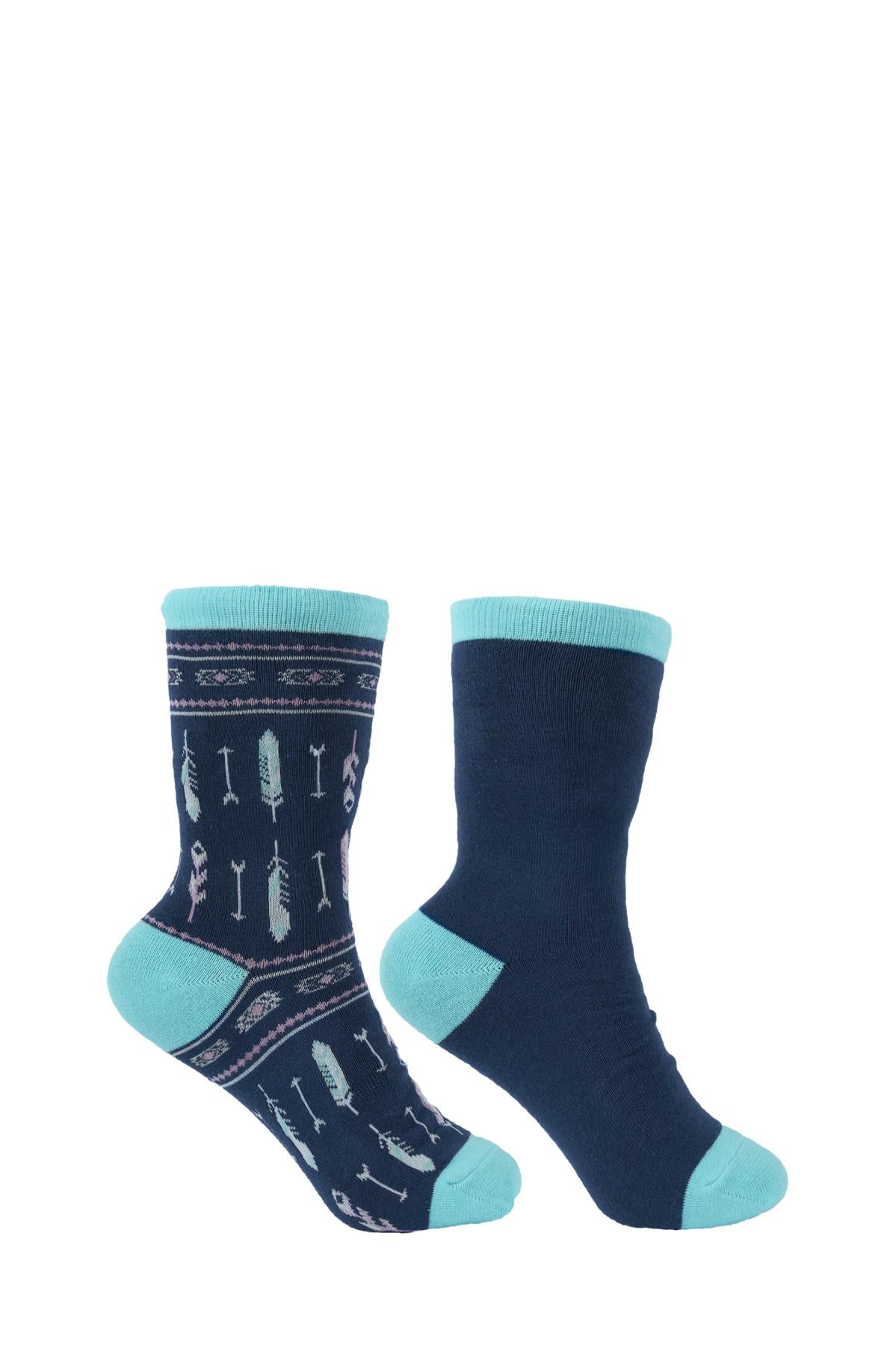 Pure Western Adult Crew Socks Twin Pack