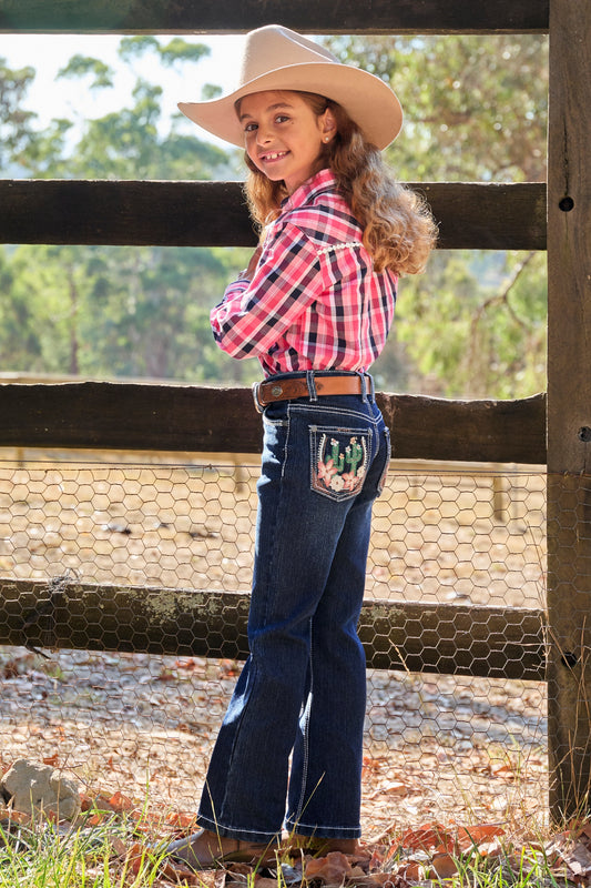 Pure Western Girls Zoe Boot Cut Jeans Midnight