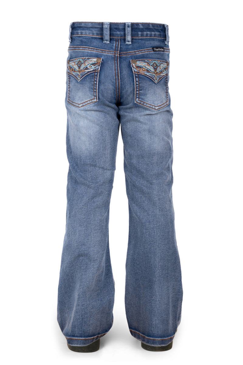 Pure Western Nina Girls Boot Cut Jeans Moonshine