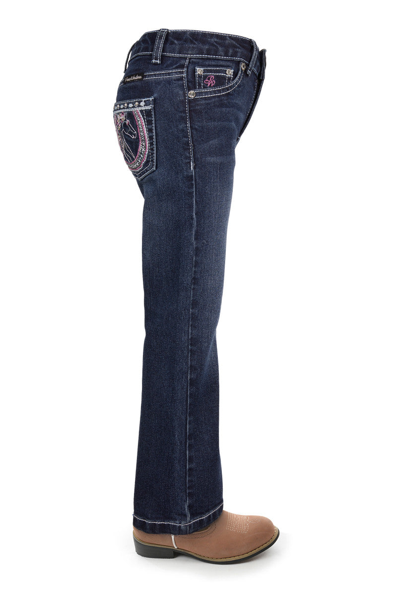 Pure Western Tess Boot Cut Kids Jeans Midnight