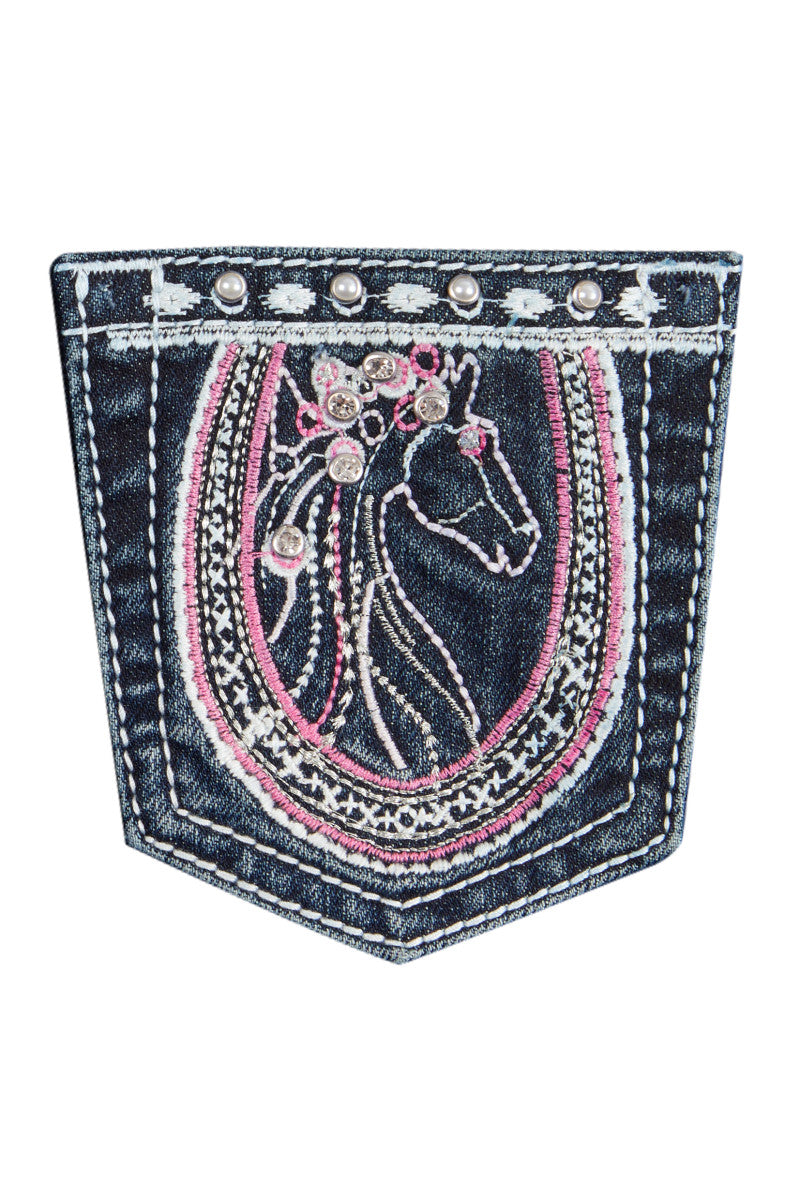 Pure Western Tess Boot Cut Kids Jeans Midnight