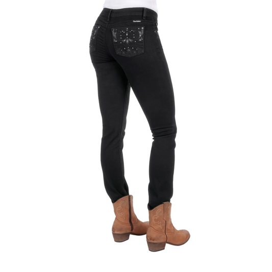Pure Western Joan Skinny Ladies Jeans Ebony