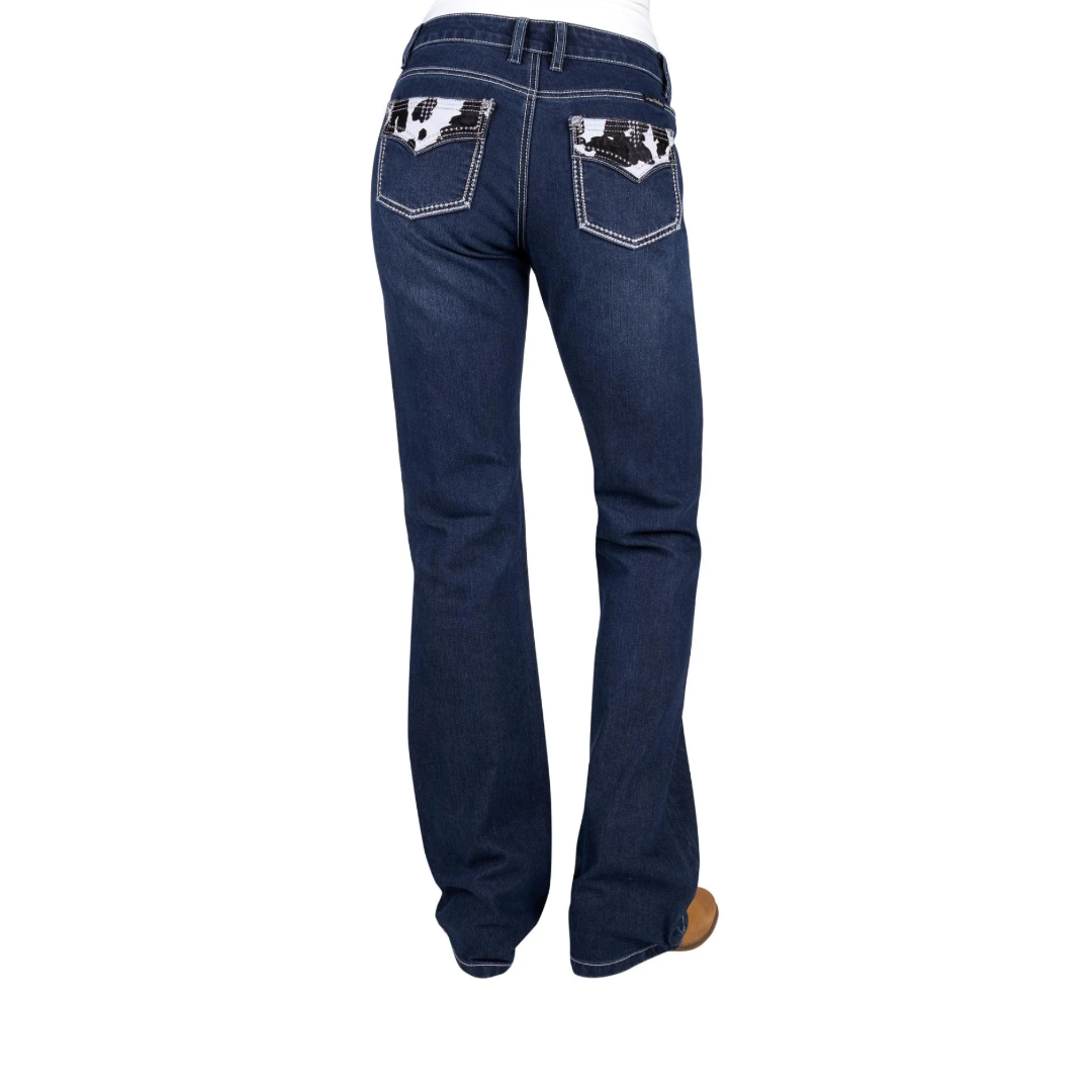 Pure Western Pia Relaxed Rider Ladies Jeans Midnight