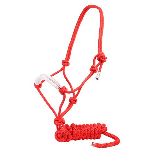 Rancher Adjustable Poly Halter with Lead Pink