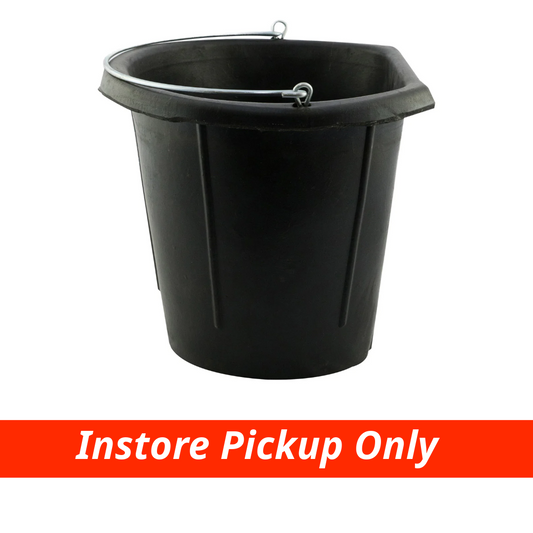 Rubber Flat Back Bucket 12 Litre