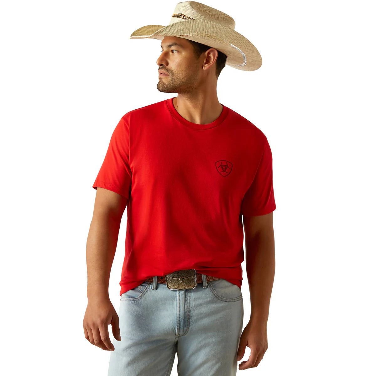 Ariat Etched Buffalo Lotf Flag SS Mens Tee
