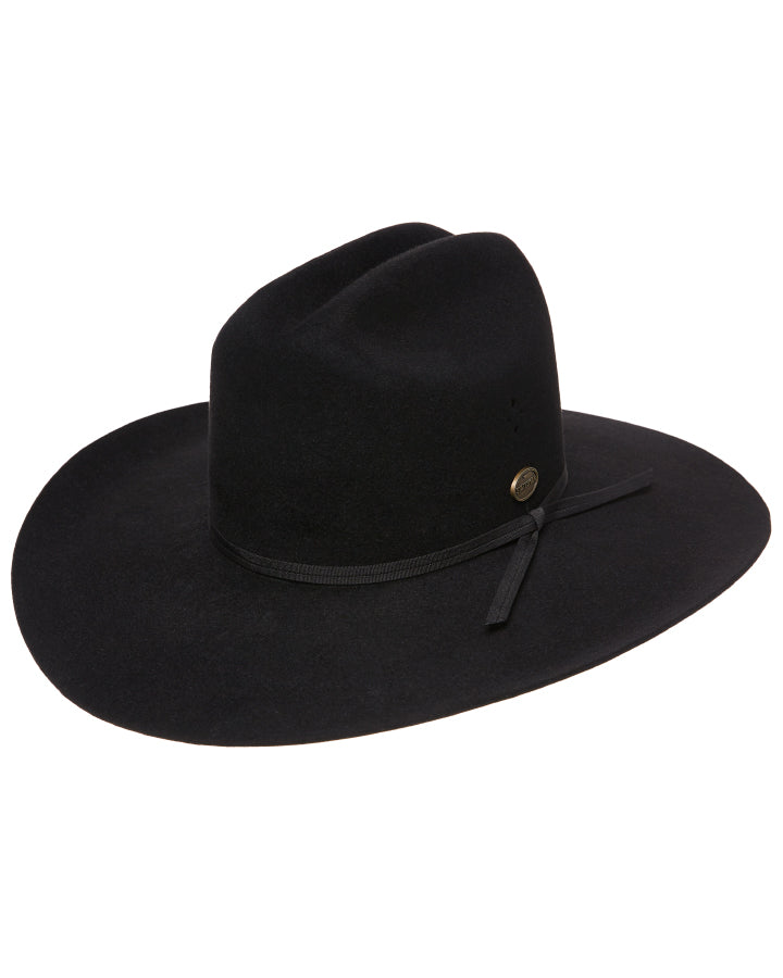 Statesman Serpentine Fur Felt Hat Black