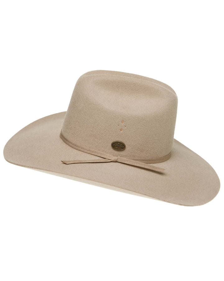 Statesman Serpentine Fur Felt Hat Cream