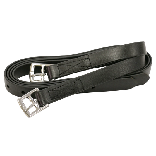 Showcraft Synthetic Stirrup Leathers Black