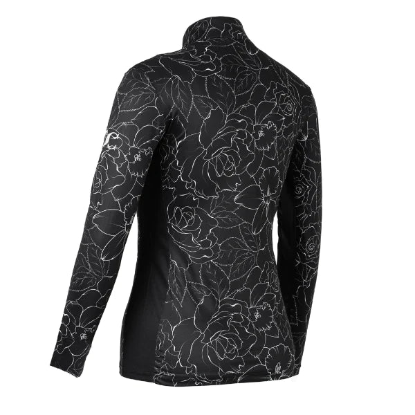Black & Silver Floral Technical Shirt