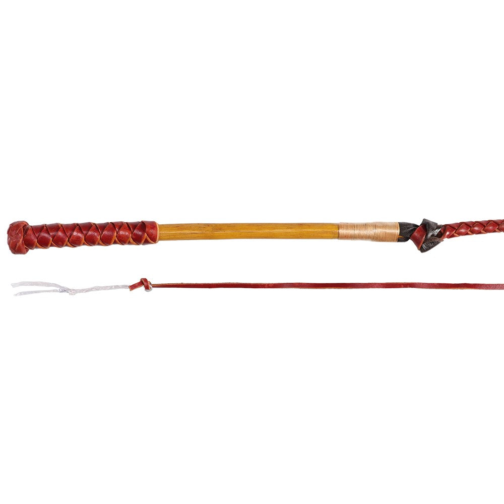 Stock Master Red Hide Stock Whip