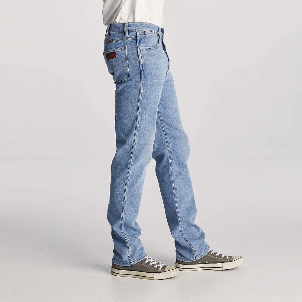 Wrangler Straight Leg Mens Jeans Faded Stone